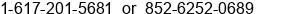 Nomor telpon Tn. John Wong di Boston