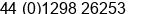 Nomor telpon Tn. John Brightmore di Buxton